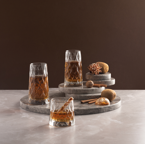 Leafy Whiskey Glass 300 ml - Pack of 6