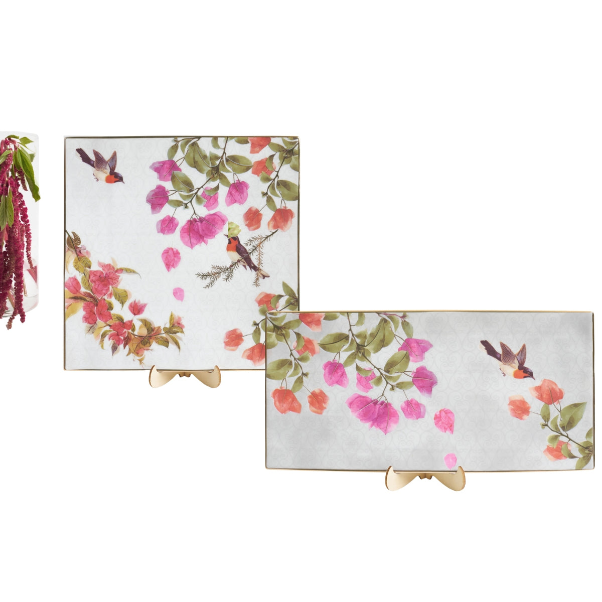 Bougainvillea Serving Platters Set