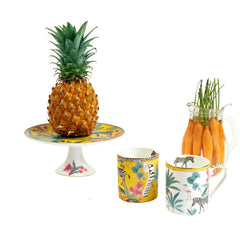 Savannah Mini Cake Stand & 2 Mugs