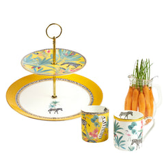 Savannah Cake Stand & 2 Mugs