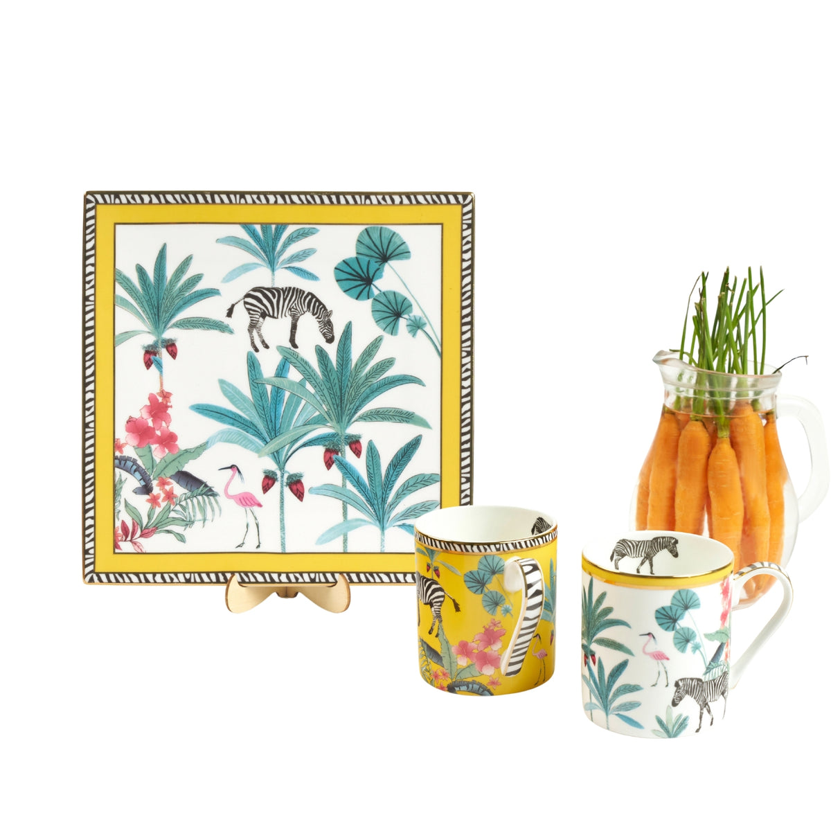 Savannah Square Platter & 2 Mugs