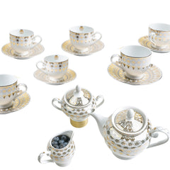 Noor Tea Set with 6 Cups & Saucers