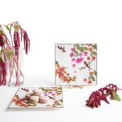 Bougainvillea Square Platter - Set of 2
