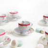 Bougainvillea Round Cup & Saucer - Set of 6