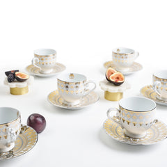 Noor Tea Set with 6 Cups & Saucers