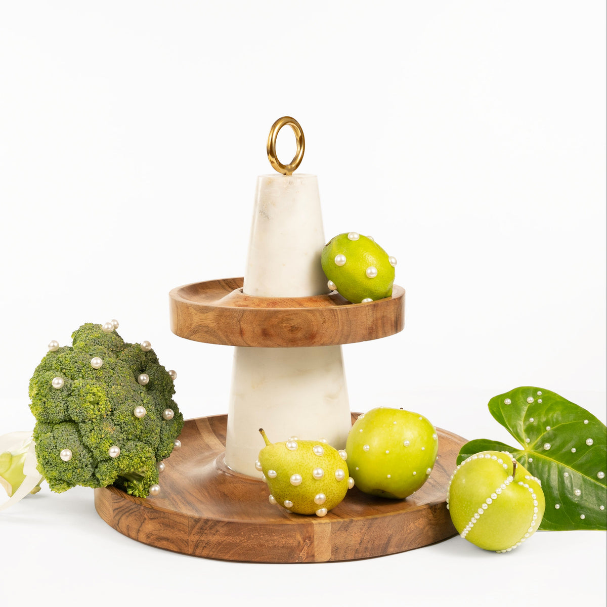 Marmoreal Two Tier Stand