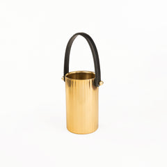 Fluted Leather Champagne/ Wine Bucket