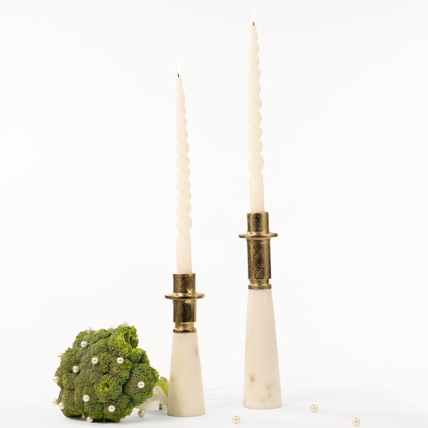 Marmoreal Candle Stands - Set of 2