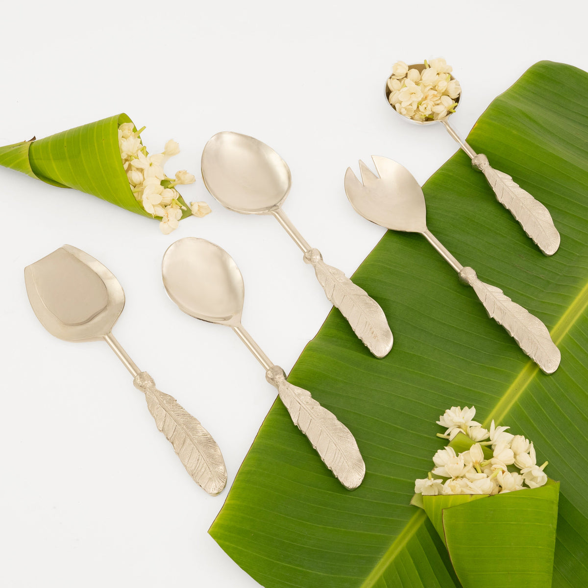 Leaf Serving Spoons - Set of 5