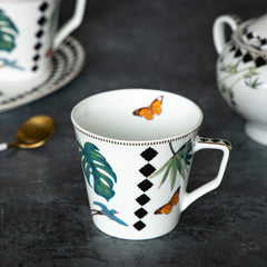 Tropical Oval Cup & Saucer - Set of 6