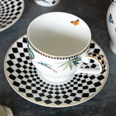 Tropical Round Cup & Saucer - Set of 6