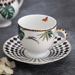 Tropical Round Cup & Saucer - Set of 6