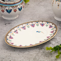 Jamawar Oval Cup & Saucer - Set of 6