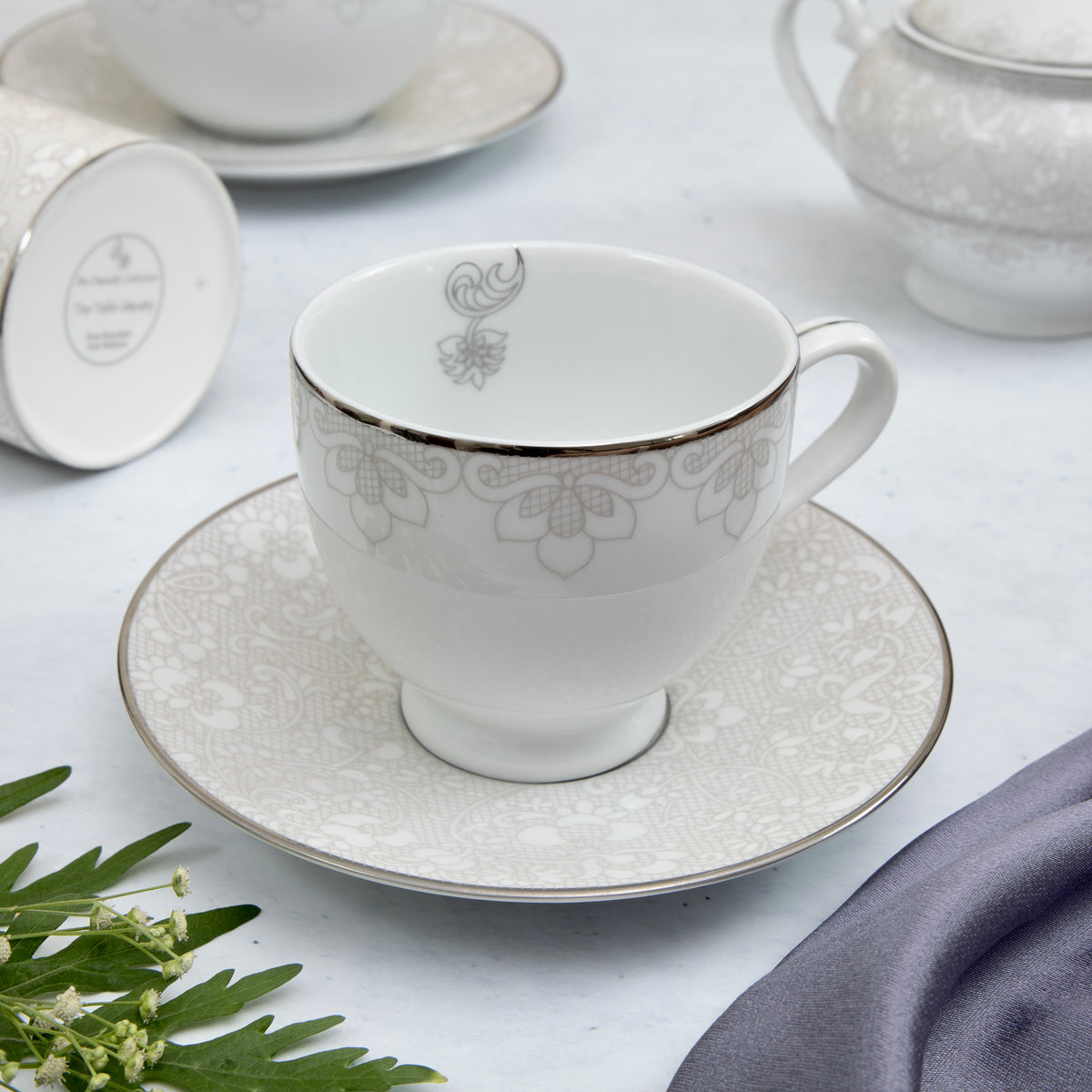 Chantilly Round Cup & Saucer - Set of 6
